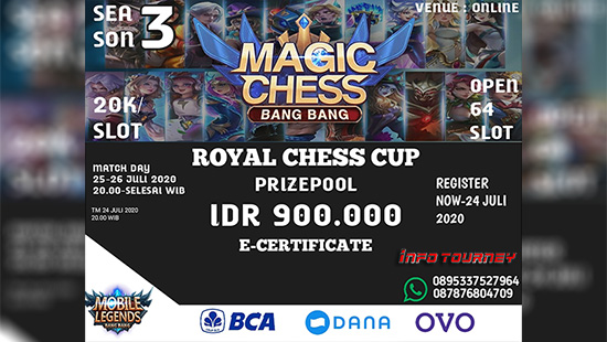 turnamen magic chess magicchess juli 2020 royal chess cup season 3 logo