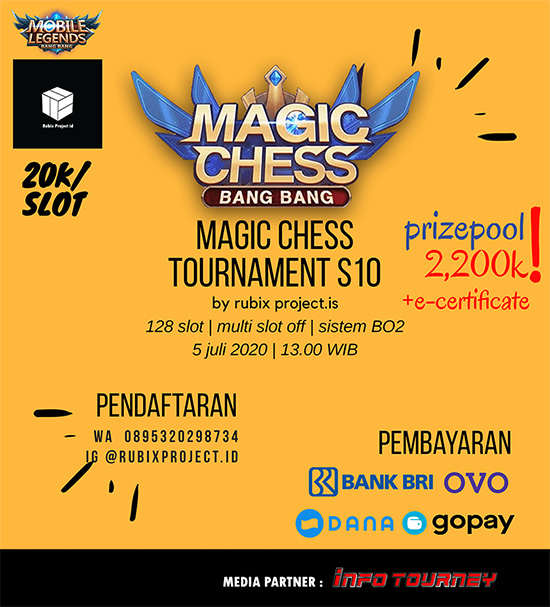 turnamen magic chess magicchess juli 2020 rubix season 10 poster