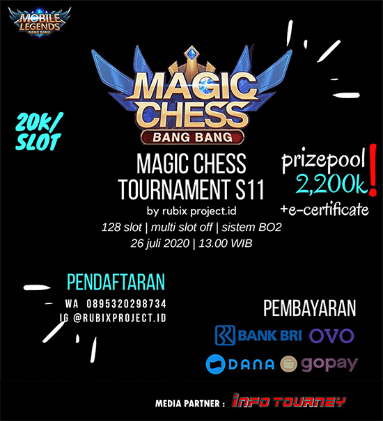 turnamen magic chess magicchess juli 2020 rubix season 11 poster