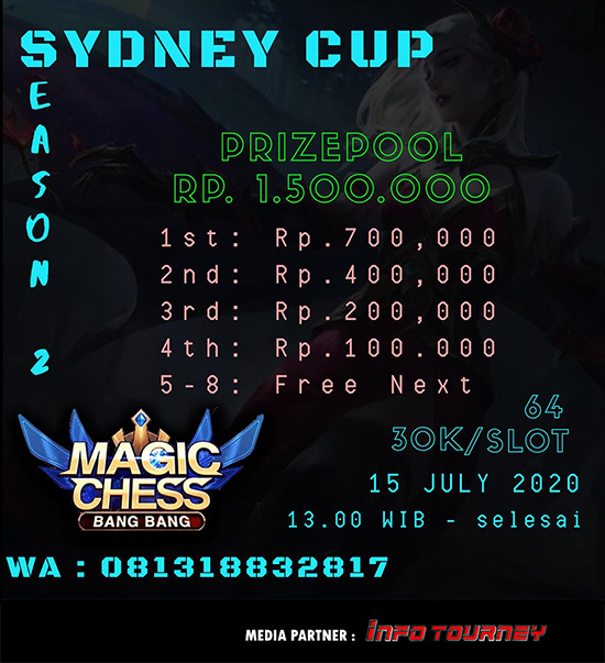 turnamen magic chess magicchess juli 2020 sydney cup season 2 poster