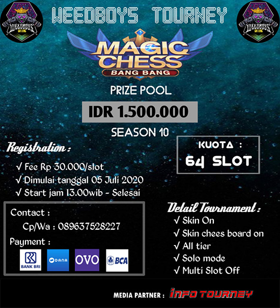 turnamen magic chess magicchess juli 2020 weedboys season 10 poster