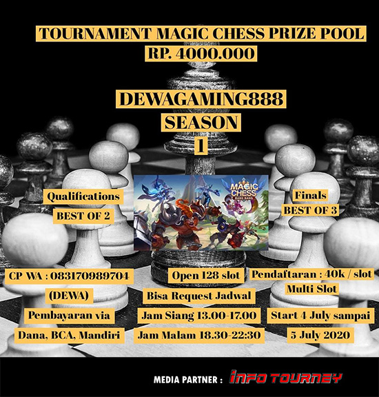 turnamen magic chess magicchess juli 2020 dewagaming 888 season 1 poster