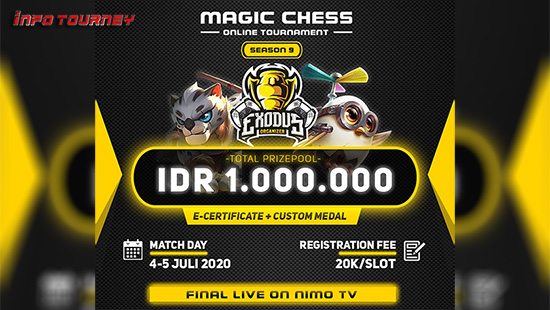 turnamen magic chess magicchess juli 2020 exodus organizer season 9 logo
