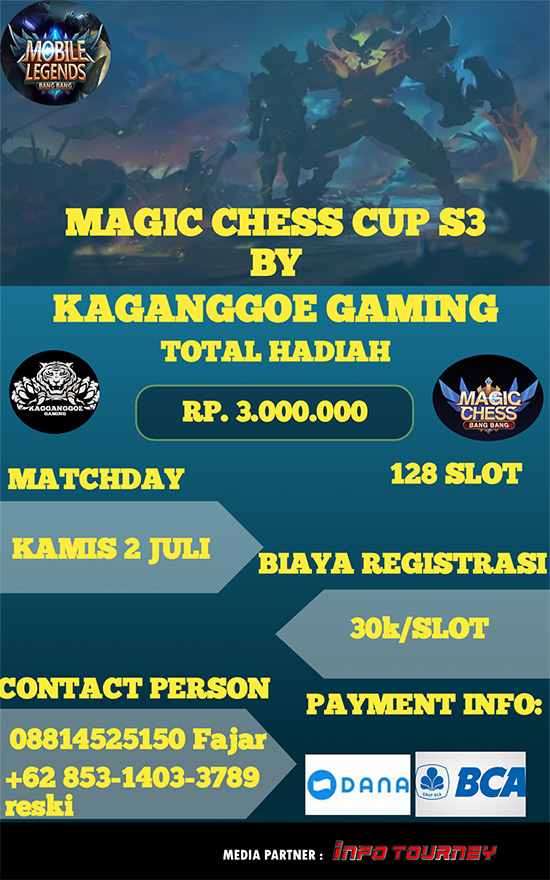 turnamen magic chess magicchess juli 2020 kaganggoe cup season 3 poster