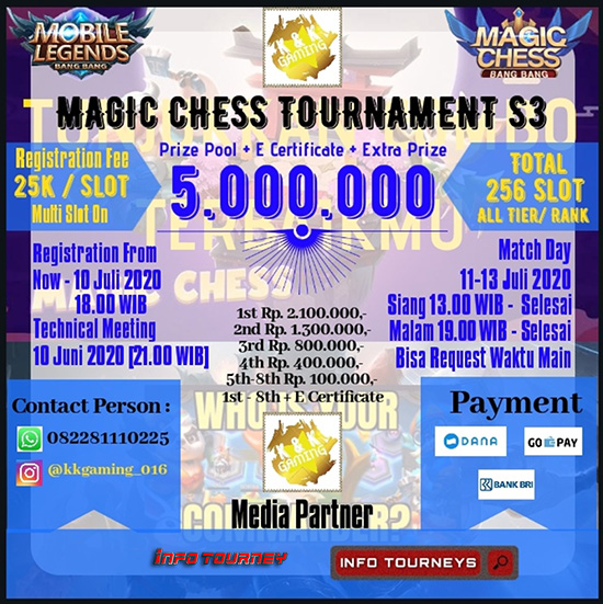 turnamen magic chess magicchess juli 2020 kk gaming season 3 poster