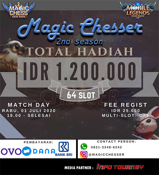 turnamen magic chess magicchess juli 2020 magic chesser season 2 poster