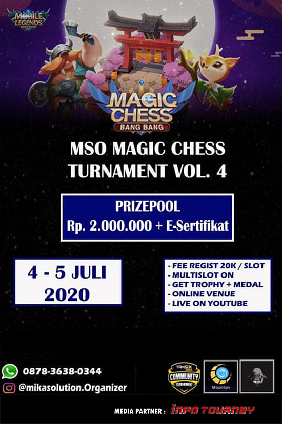 turnamen magic chess magicchess juli 2020 mso esport season 4 poster