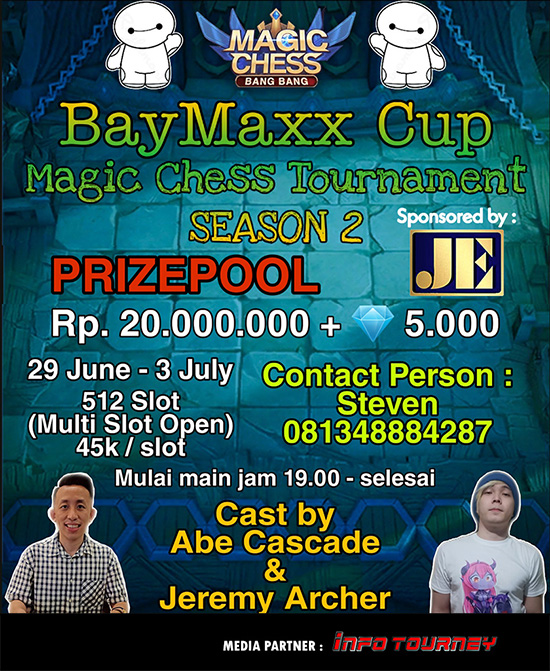 turnamen magic chess magicchess juni 2020 baymaxx cup season 2 poster