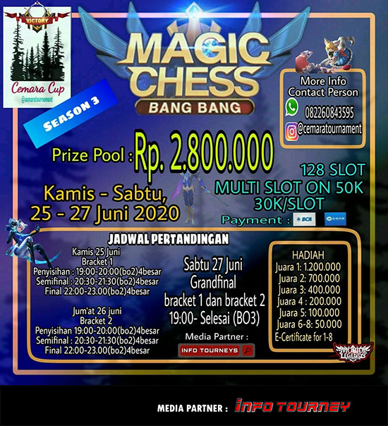 turnamen magic chess magicchess juni 2020 cemara cup season 3 poster