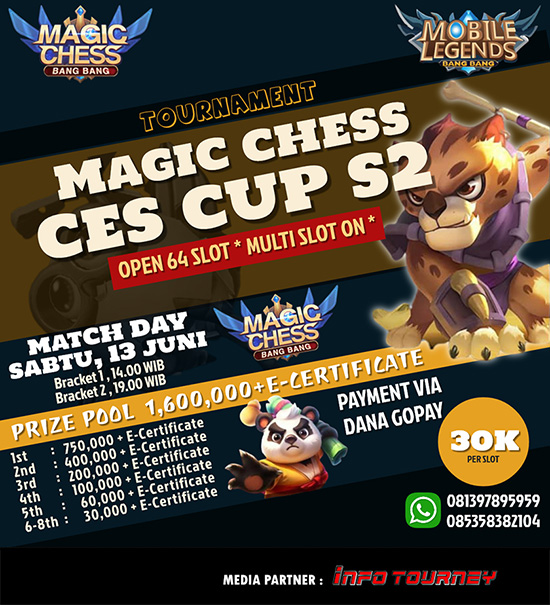 turnamen magic chess magicchess juni 2020 ces cup season 2 poster