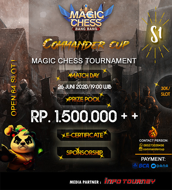 turnamen magic chess magicchess juni 2020 commander cup season 1 poster