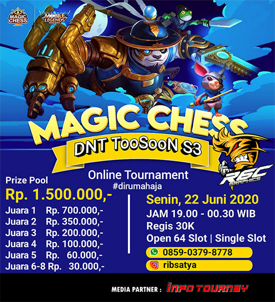 turnamen magic chess magicchess juni 2020 dnt toosoon season 3 poster