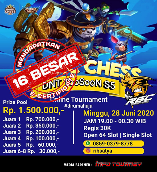 turnamen magic chess magicchess juni 2020 dnt toosoon season 5 poster