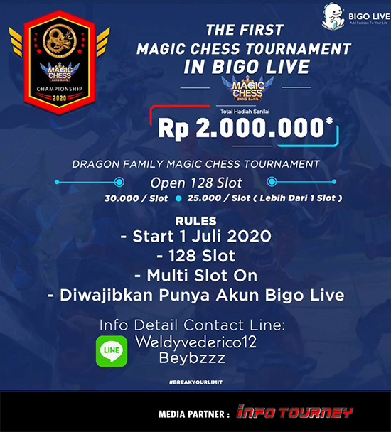 turnamen magic chess magicchess juni 2020 dragon family poster