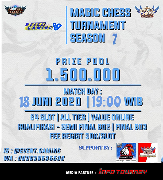 turnamen magic chess magicchess juni 2020 event gaming season 7 poster