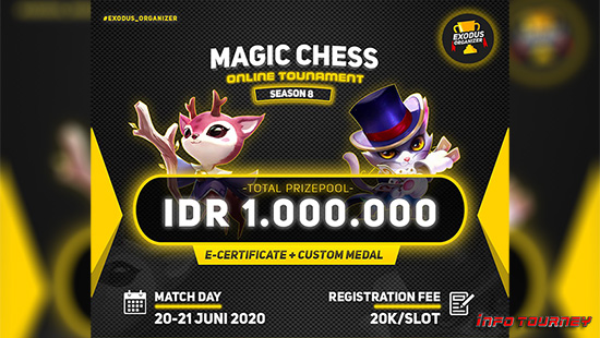 turnamen magic chess magicchess juni 2020 exodus organizer season 8 logo