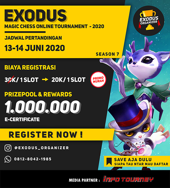 turnamen magic chess magicchess juni 2020 exodus season 7 poster