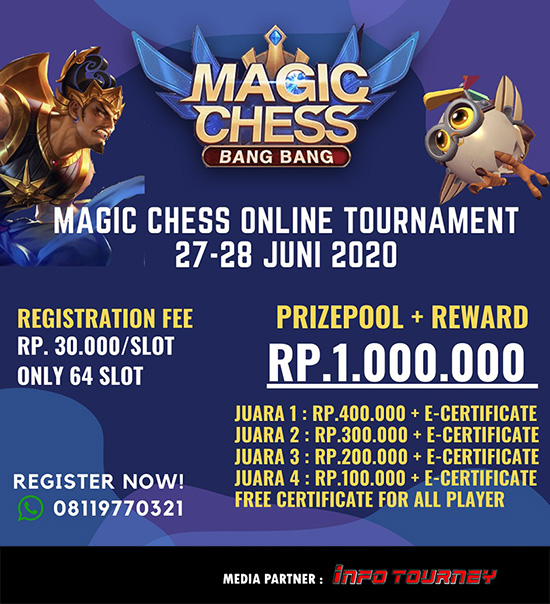 turnamen magic chess magicchess juni 2020 happy gaming poster