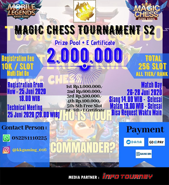 turnamen magic chess magicchess juni 2020 kk gaming season 2 poster