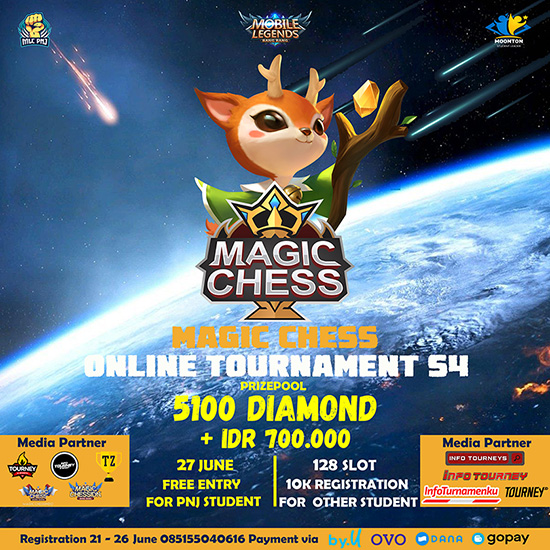 turnamen magic chess magicchess juni 2020 mlc pnj season 4 poster