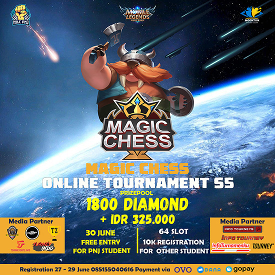 turnamen magic chess magicchess juni 2020 mlc pnj season 5 poster