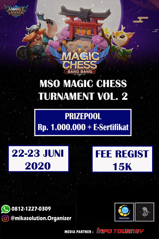 turnamen magic chess magicchess juni 2020 mso esport season 2 poster