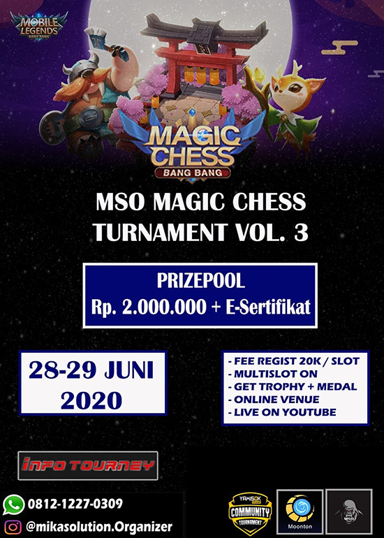 turnamen magic chess magicchess juni 2020 mso esport season 3 poster