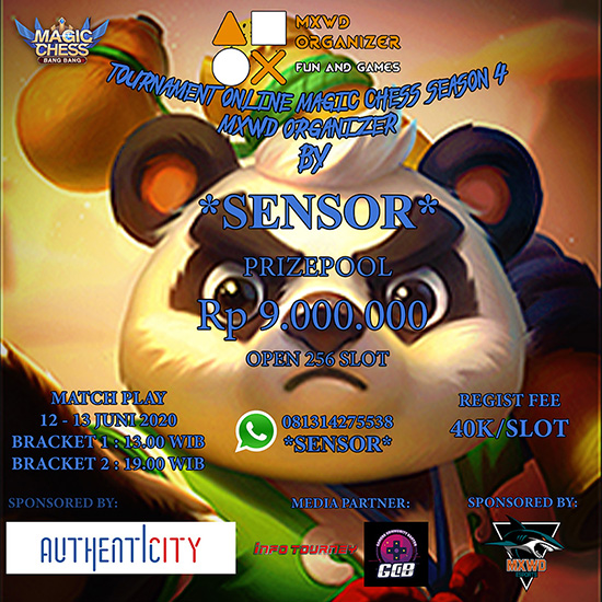 turnamen magic chess magicchess juni 2020 mxwd season 4 feat sensor poster