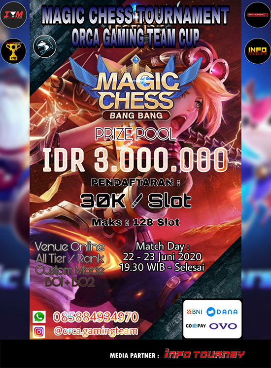 turnamen magic chess magicchess juni 2020 orca gaming team cup poster