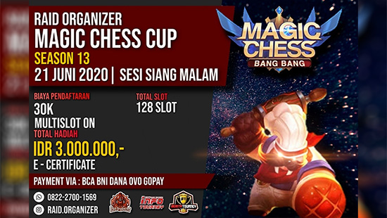 turnamen magic chess magicchess juni 2020 raid organizer season 13 logo