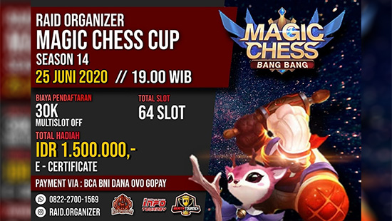 turnamen magic chess magicchess juni 2020 raid organizer season 14 logo