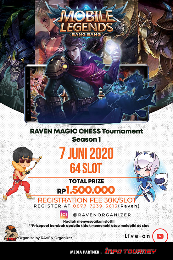 turnamen magic chess magicchess juni 2020 raven organizer season 1 poster
