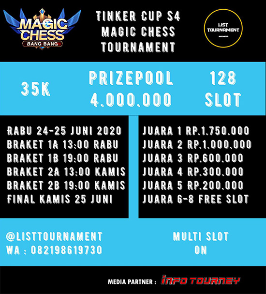 turnamen magic chess magicchess juni 2020 tinker cup season 4 poster