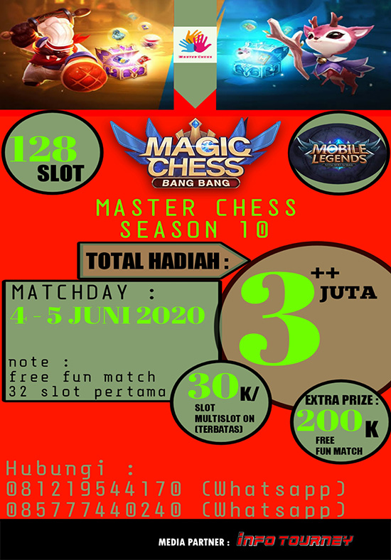 turnamen magic chess magicchess juni 2020 master chessseason 10 poster