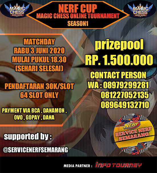 turnamen magic chess magicchess juni 2020 nerf cup season 1 poster