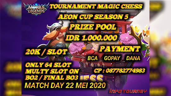 turnamen magic chess magicchess mei 2020 aeon cup season 5 logo