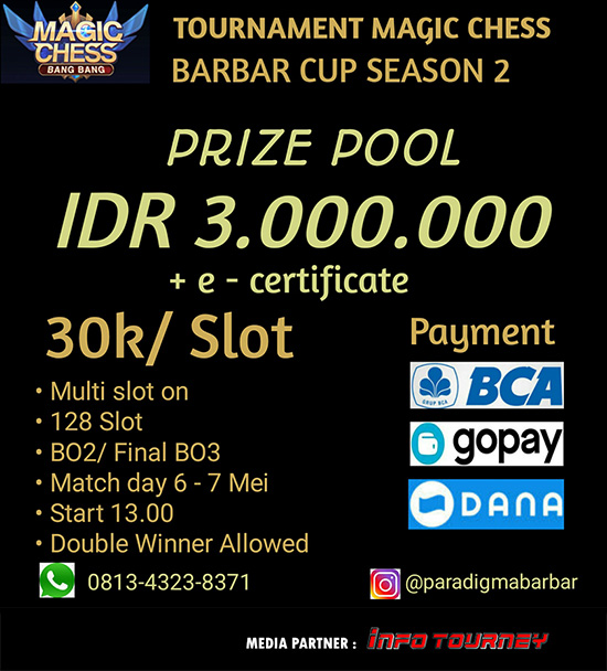 turnamen magic chess magicchess mei 2020 barbar cup season 2 poster