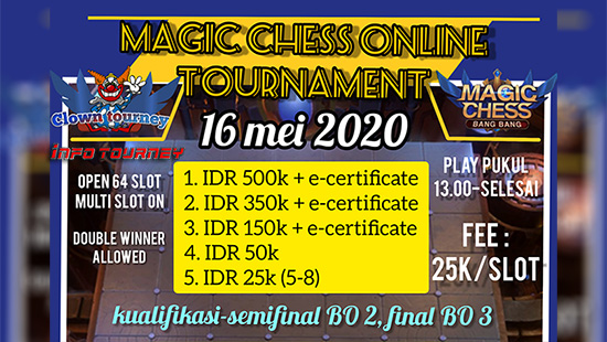 turnamen magic chess magicchess mei 2020 clown season 1 logo