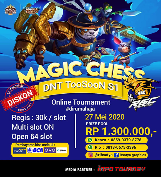 turnamen magic chess magicchess mei 2020 dnt toosoon season 1 poster