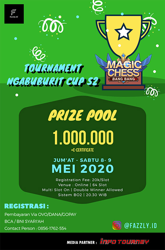 turnamen magic chess magicchess mei 2020 fazzly ngabuburit cup season 2 poster