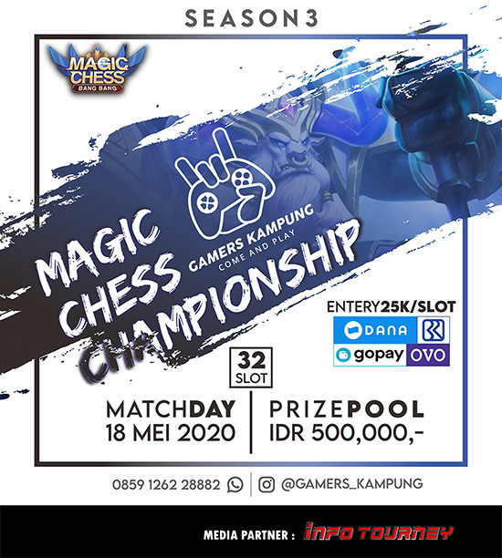 turnamen magic chess magicchess mei 2020 gamers kampung season 3 poster