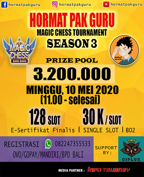 turnamen magic chess magicchess mei 2020 hormat pak guru season 3 poster