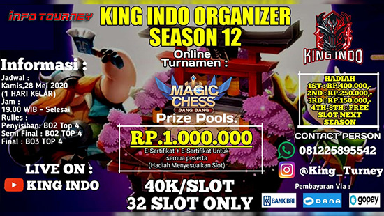 turnamen magic chess magicchess mei 2020 king indo season 12 logo