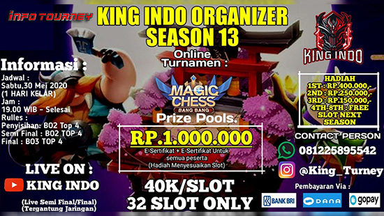 turnamen magic chess magicchess mei 2020 king indo season 13 logo