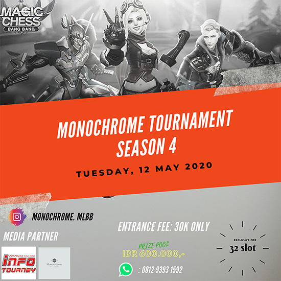 turnamen magic chess magicchess mei 2020 monochrome season 4 poster