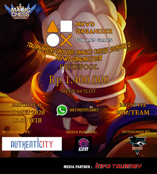 turnamen magic chess magicchess mei 2020 mxwd organizer season 2 poster