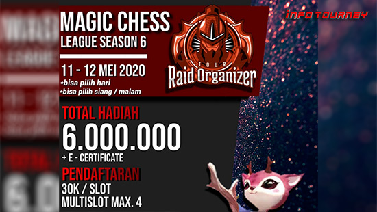 turnamen magic chess magicchess mei 2020 raid organizer league season 6 logo