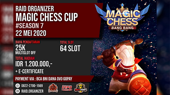 turnamen magic chess magicchess mei 2020 raid organizer season 7 logo