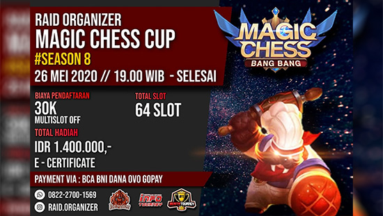 turnamen magic chess magicchess mei 2020 raid organizer season 8 logo