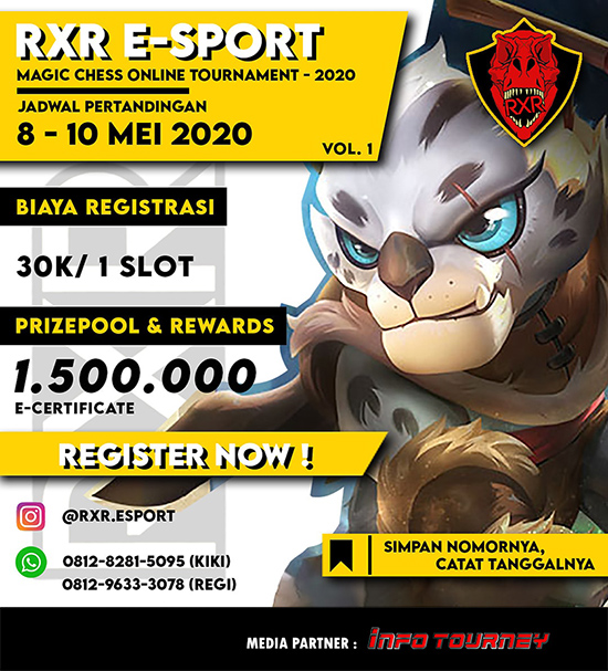 turnamen magic chess magicchess mei 2020 rxr esport season 1 poster